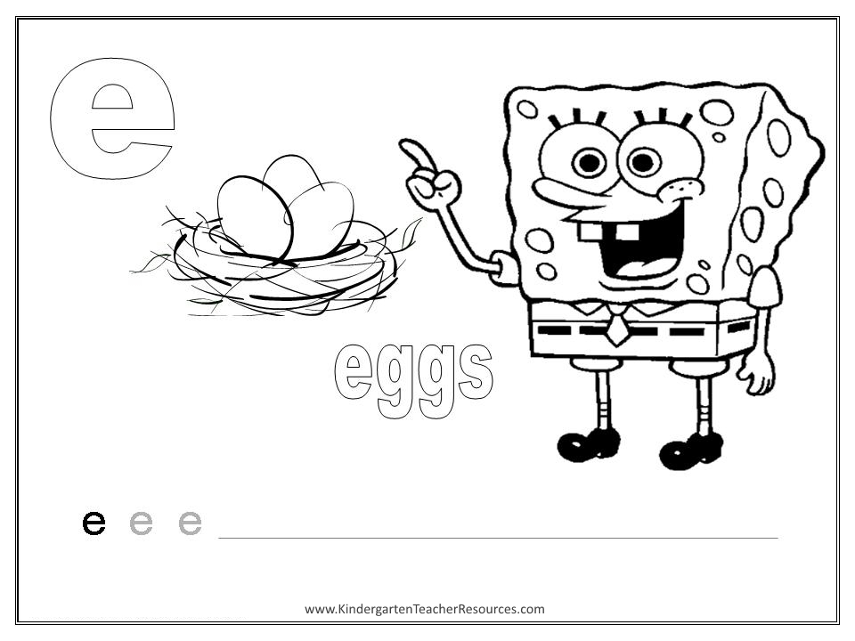 Letter E Worksheets
