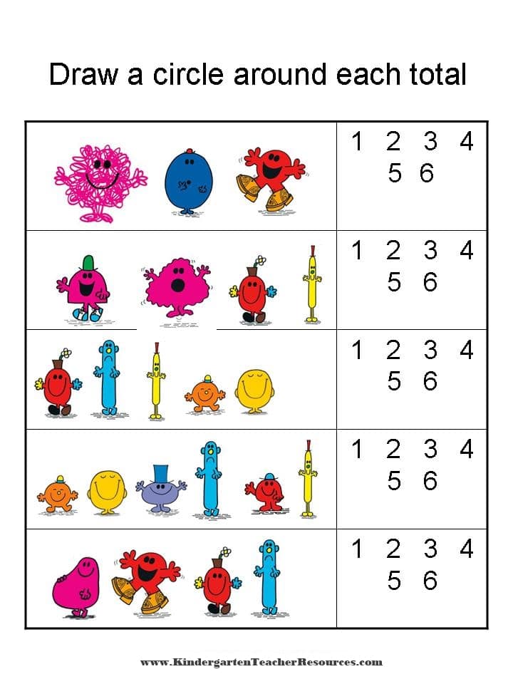 Counting and Adding up to 10 with the Mr Men