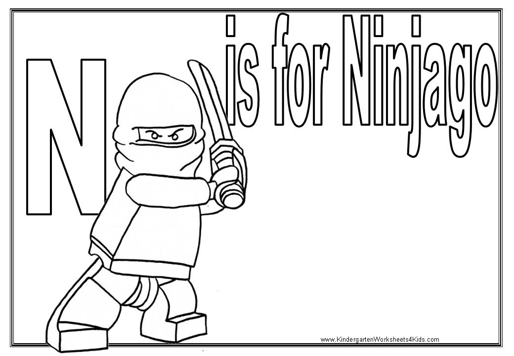 alphabet <strong>coloring</strong> pages with ninjago