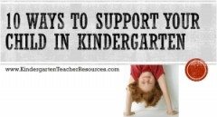 10 Ways to Support your Child in Kindergarten