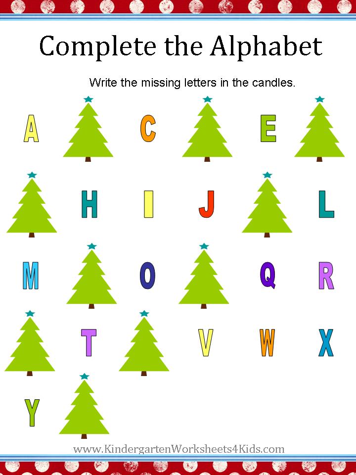Free Printable Christmas Alphabet Worksheets