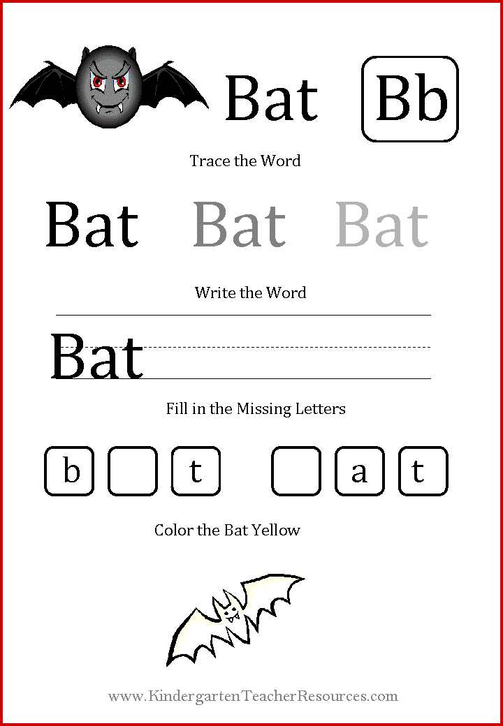 Worksheets with Short Vowels