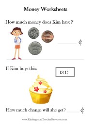 Free Kindergarten Money worksheets