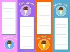 colorful classroom calendar