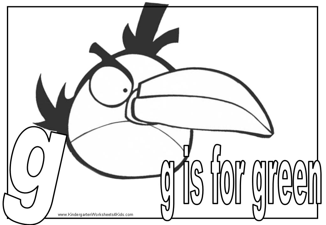 Angry Birds Alphabet Coloring Pages