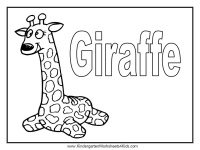 Giraffe Coloring Page