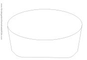 picture of an empty pie to be colored and decorated