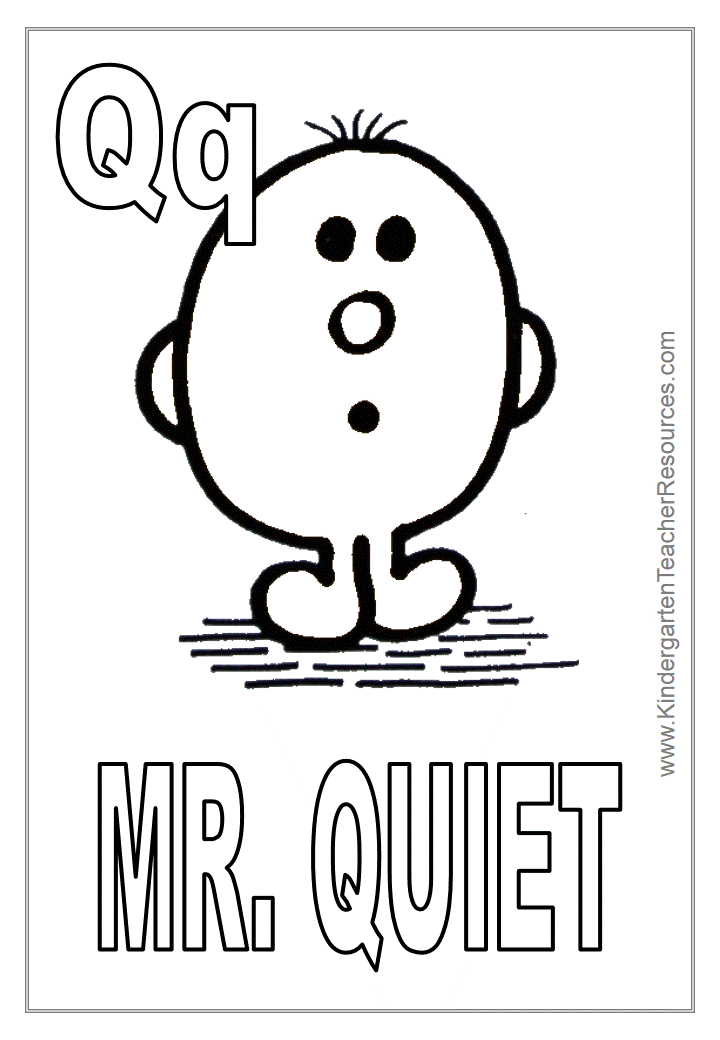 Men Coloring Pages Letter Quiet