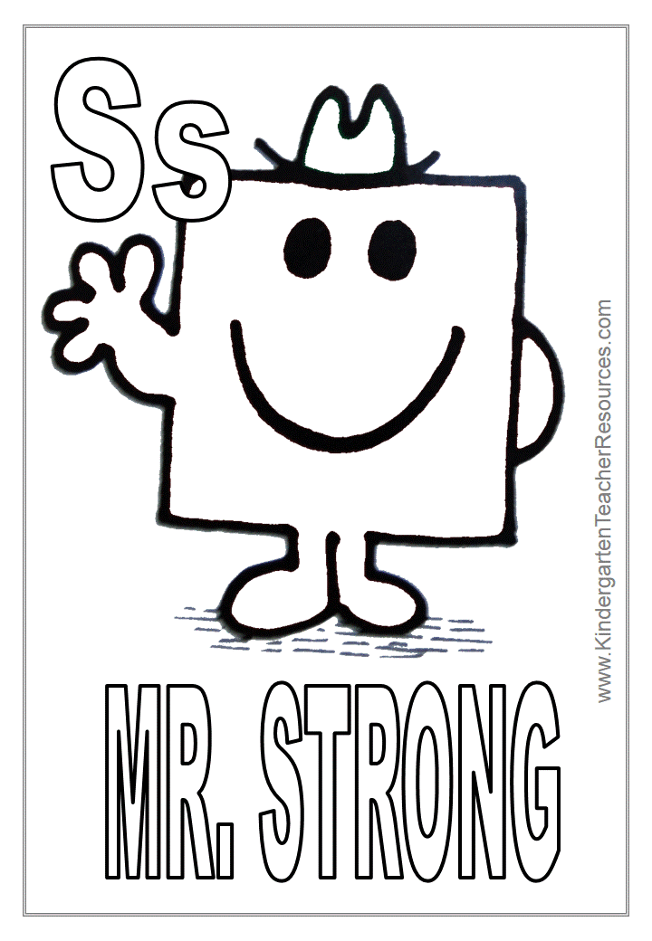 Mr Men Coloring Pages