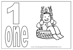 Number 1 Coloring Page