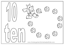 Number 10 Coloring Page