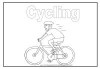 Cycling Coloring Page