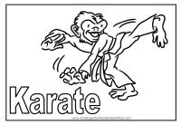 Karate Coloring Page