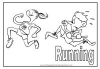 Running Coloring Page