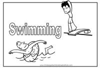 Swimming Coloring Page