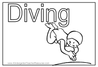 Diving Coloring Pages