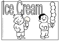 Ice cream coloring page