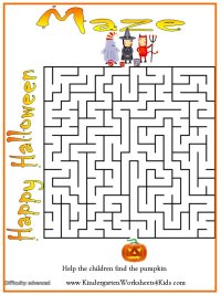 free printable halloween maze