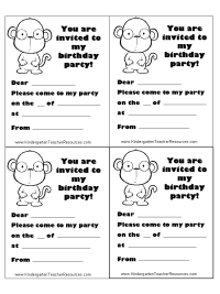 Monkey Invitations