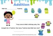 Kindergarten addition worksheets