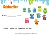 Kindergarten subtraction worksheet