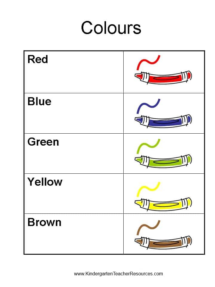 color by sight words