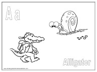 alphabet coloring pages - letter A