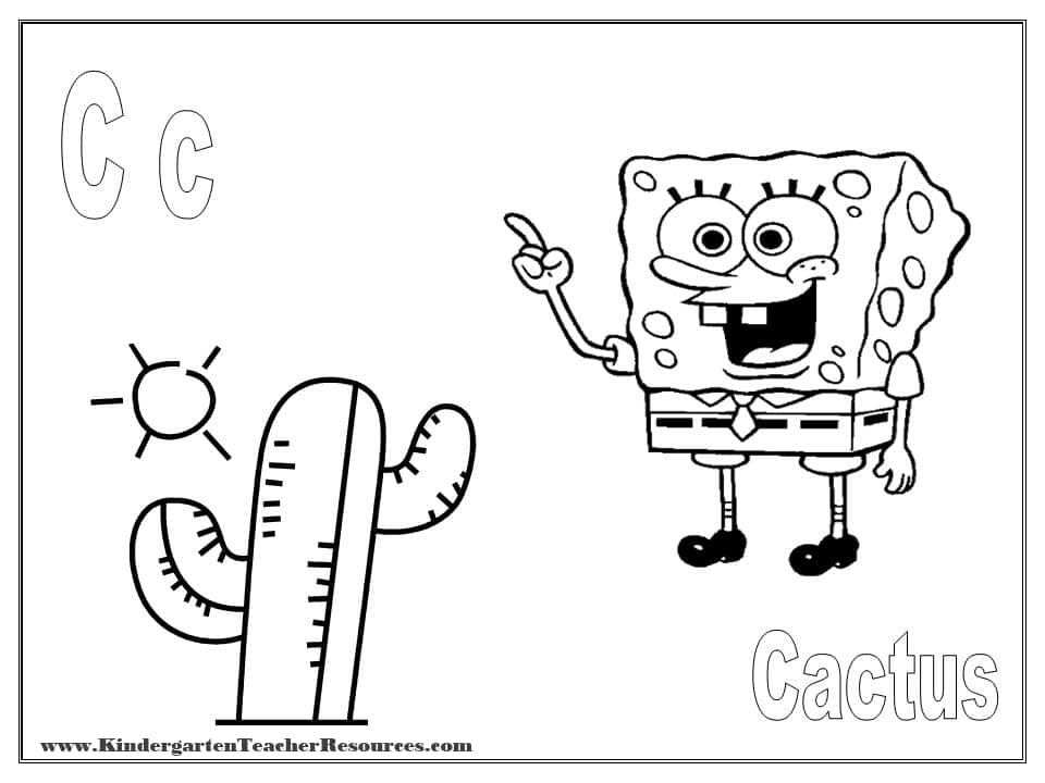 SpongeBob Alphabet Coloring Pages