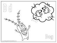 alphabet coloring pages - letter D