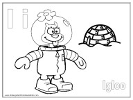 Alphabet Coloring Page - I