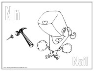 Alphabet Coloring Page - N