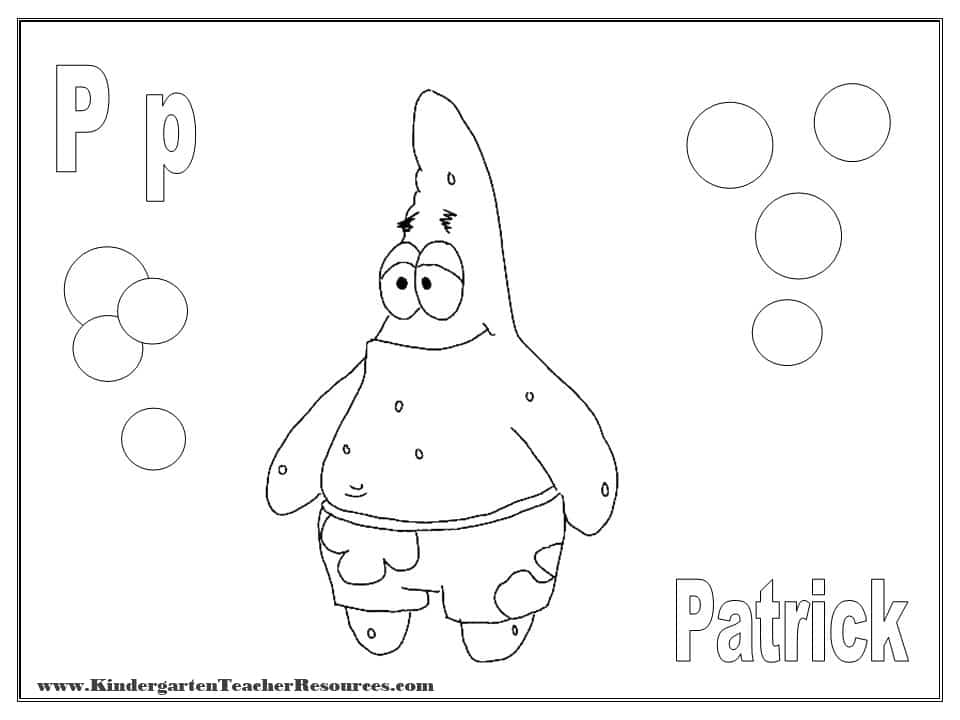 SpongeBob Alphabet Coloring Pages