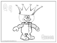 Alphabet Coloring Page - Q