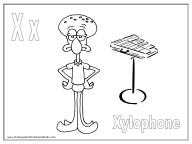 Alphabet Coloring Pages - X