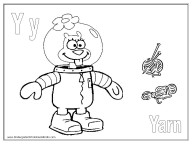 Alphabet Coloring Pages - Y