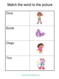 Dora worksheet