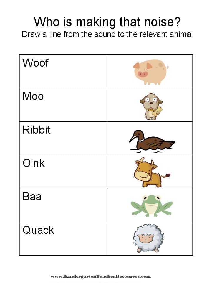 Kindergarten Worksheets - Animal Worksheet