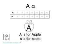 letter A worksheets