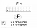 Kindergarten worksheets- letter E
