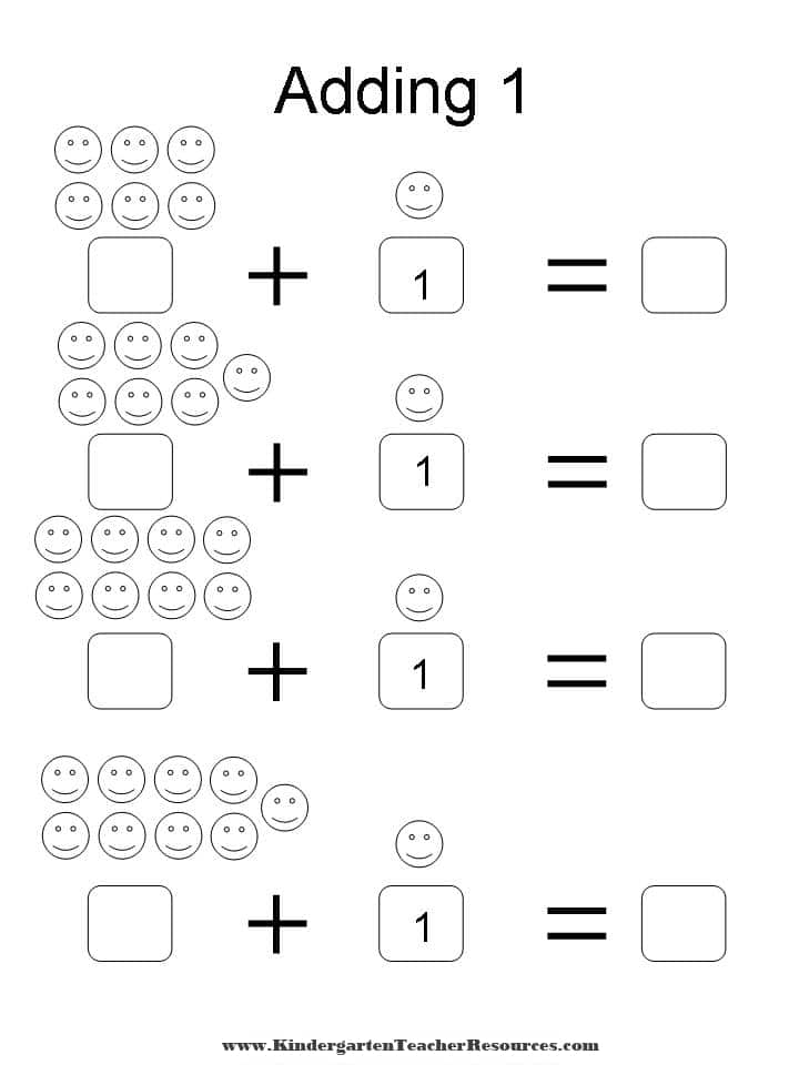 Addition Worksheets - up to 10