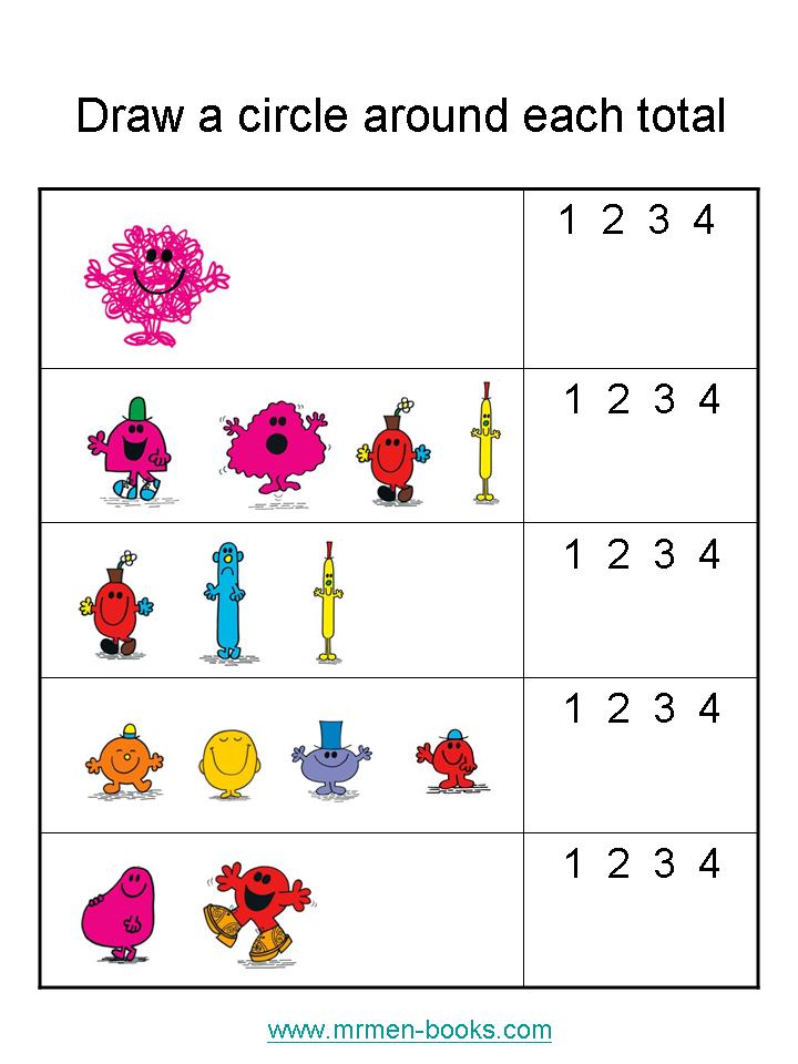 Counting and Adding up to 10 with the Mr Men