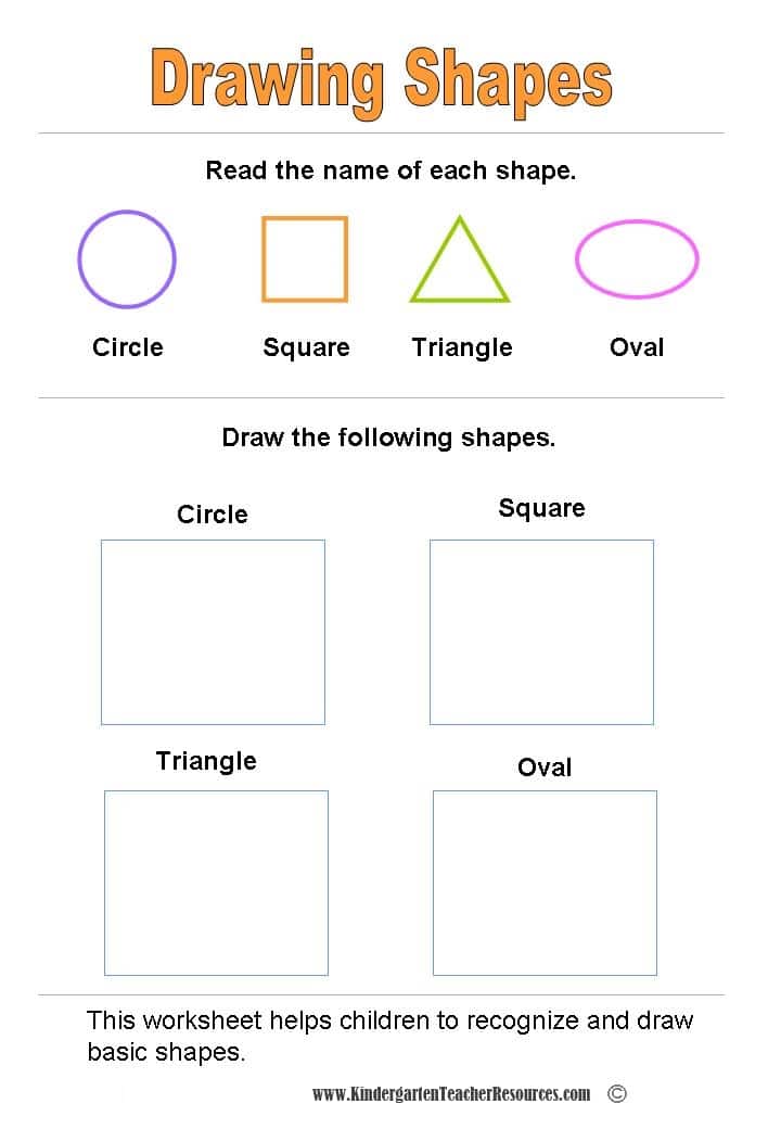 basic shapes worksheets