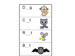 Missing letter worksheet