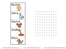 preschool word search