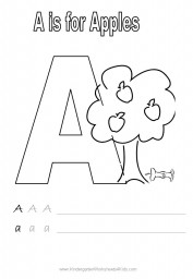 letter a handwriting worksheet
