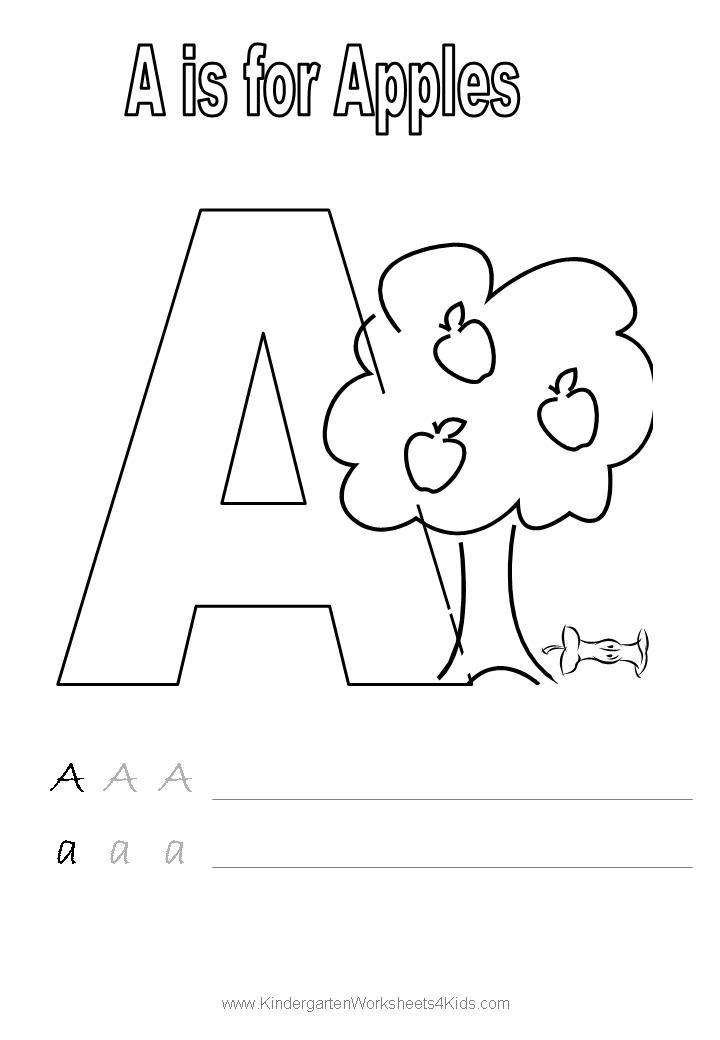 alphabet worksheets A - Abc Worksheets For Kindergarten Printables