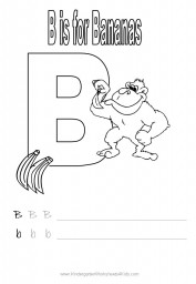 Handwriting worksheet - letter B