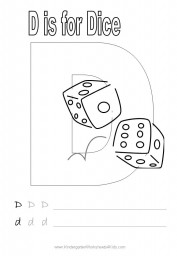 Handwriting worksheet - letter D