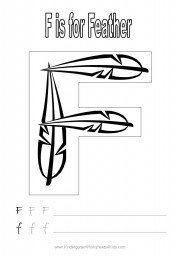 Handwriting worksheet - letter F