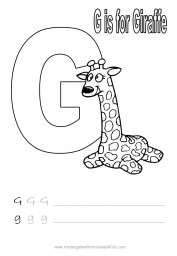 Handwriting worksheet - letter G